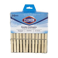 Clorox Wooden Clothespins, 50 ct
