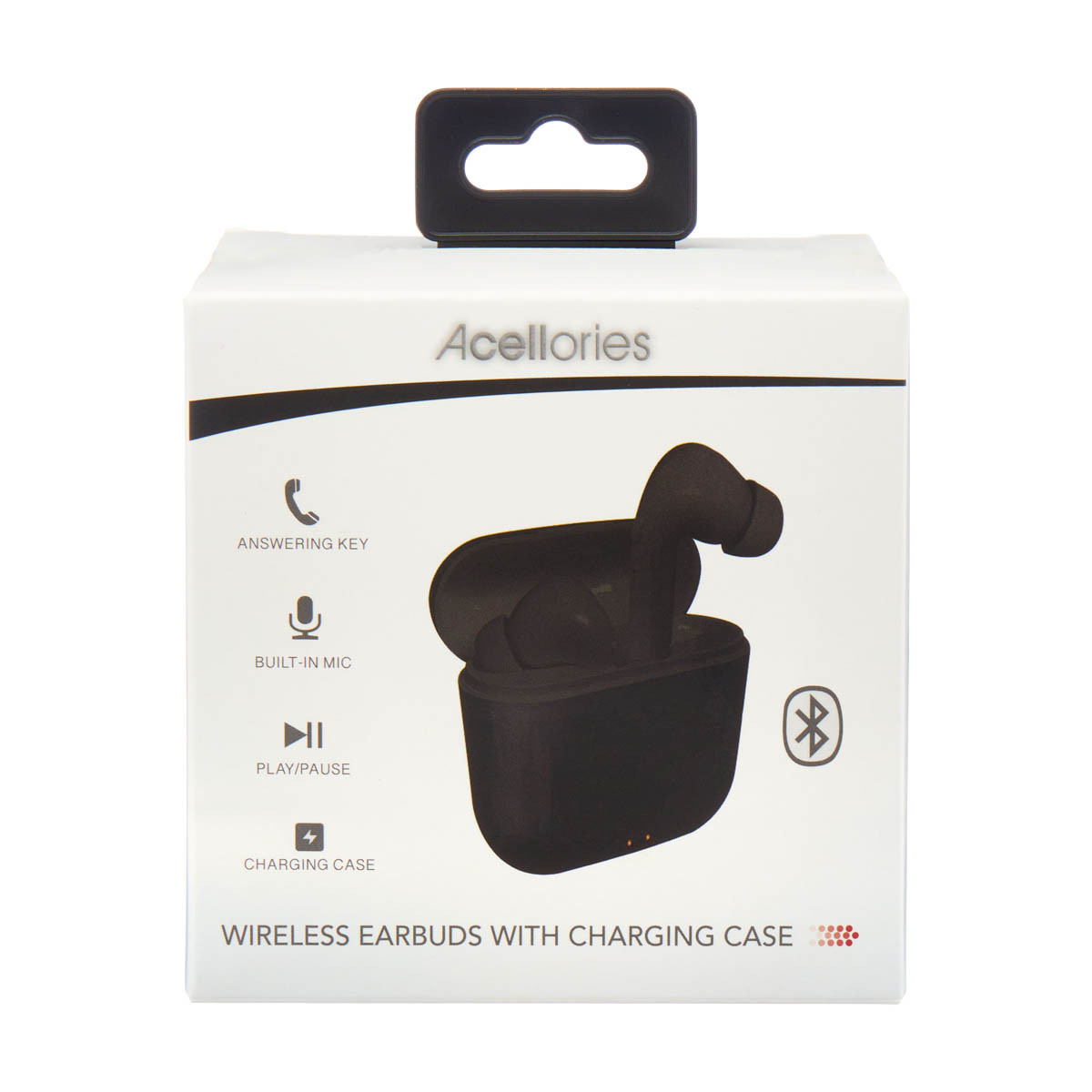 Acellories True Wireless Earbuds with Charging Case Black