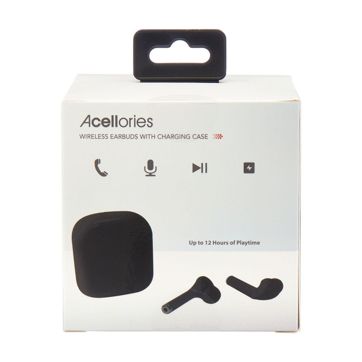 Acellories True Wireless Earbuds with Charging Case, Black