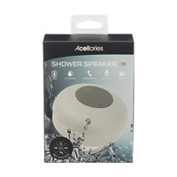 Acellories Portable Shower Speaker, White