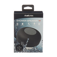 Acellories Portable Shower Speaker, Black