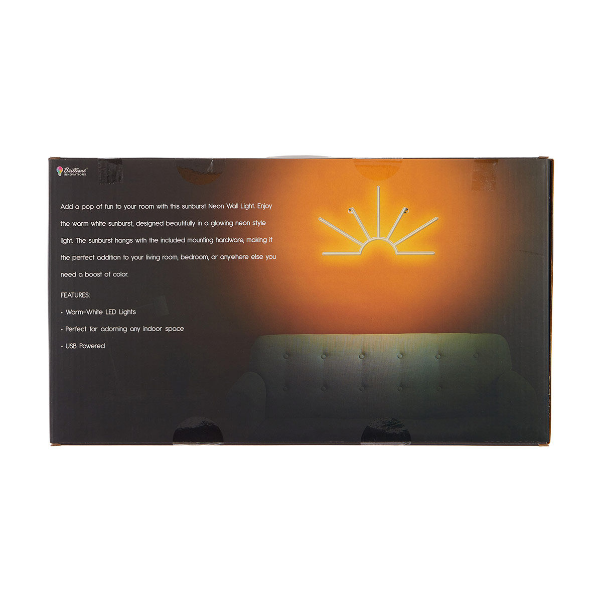 Brilliant Innovations LED Neon Desk Light, Sun