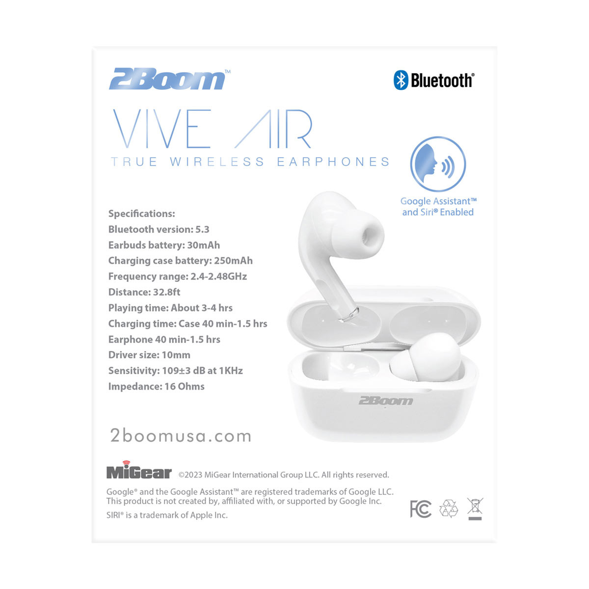 2Boom Vive True Wireless Earbuds