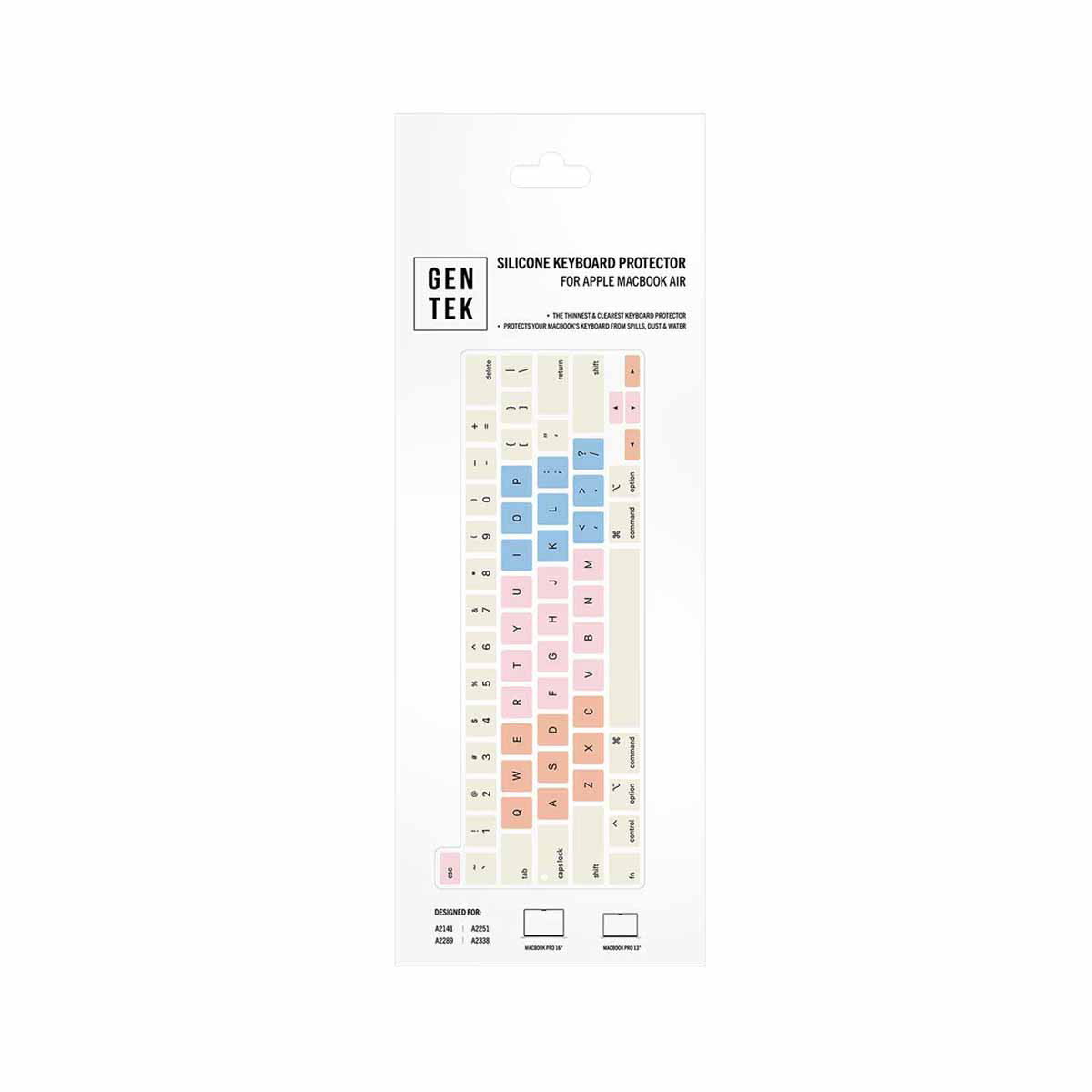 GENTEK Keyboard Cover, MacBook, Multicolor