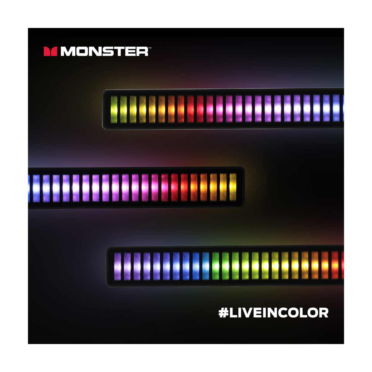 Monster Basics LED SoundReactive Rechargeable Multicolor Flow LED