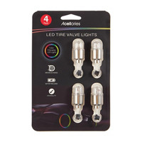 Acellories LED Tire Valve Lights, Pack of 4