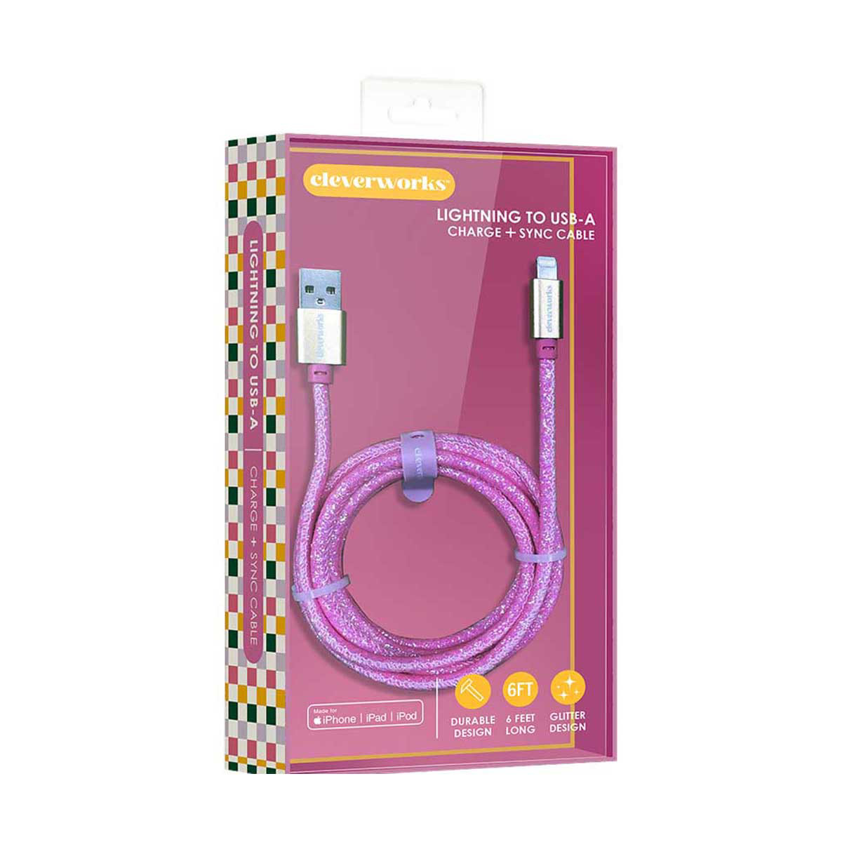 Cleverworks Lightning to USB-A Cable, 6 ft