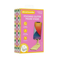Cleverworks Phone Stand, Gold Glitter
