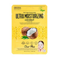 Original Derma Beauty Daily Vegan Ultra Moisturizing Essence Mask Coconut, 1 pk