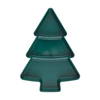 Christmas Tree Shaped Plastic Serving Tray, 10.2 in