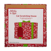 Holiday Style Cat Scratching House, 15.75 in