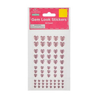Happy Valentine's Day Gem Look Stickers, 64 Count