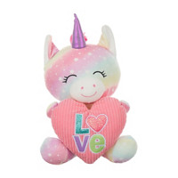 Valentine's Day Super Soft Animal Plush with Heart, Assorted