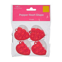Happy Valentine's Day Popper Heart Shape, 4 Count
