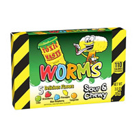 Toxic Waste Worms Sour & Chewy Candy, 3 oz