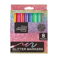 Studio Sensations Glitter Markers, 8 Pieces