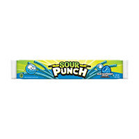 Sour Punch Blue Raspberry Candy Straws, 2 oz