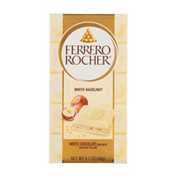 Ferrero Rocher White Hazelnut Chocolate Bar, 3.1 oz