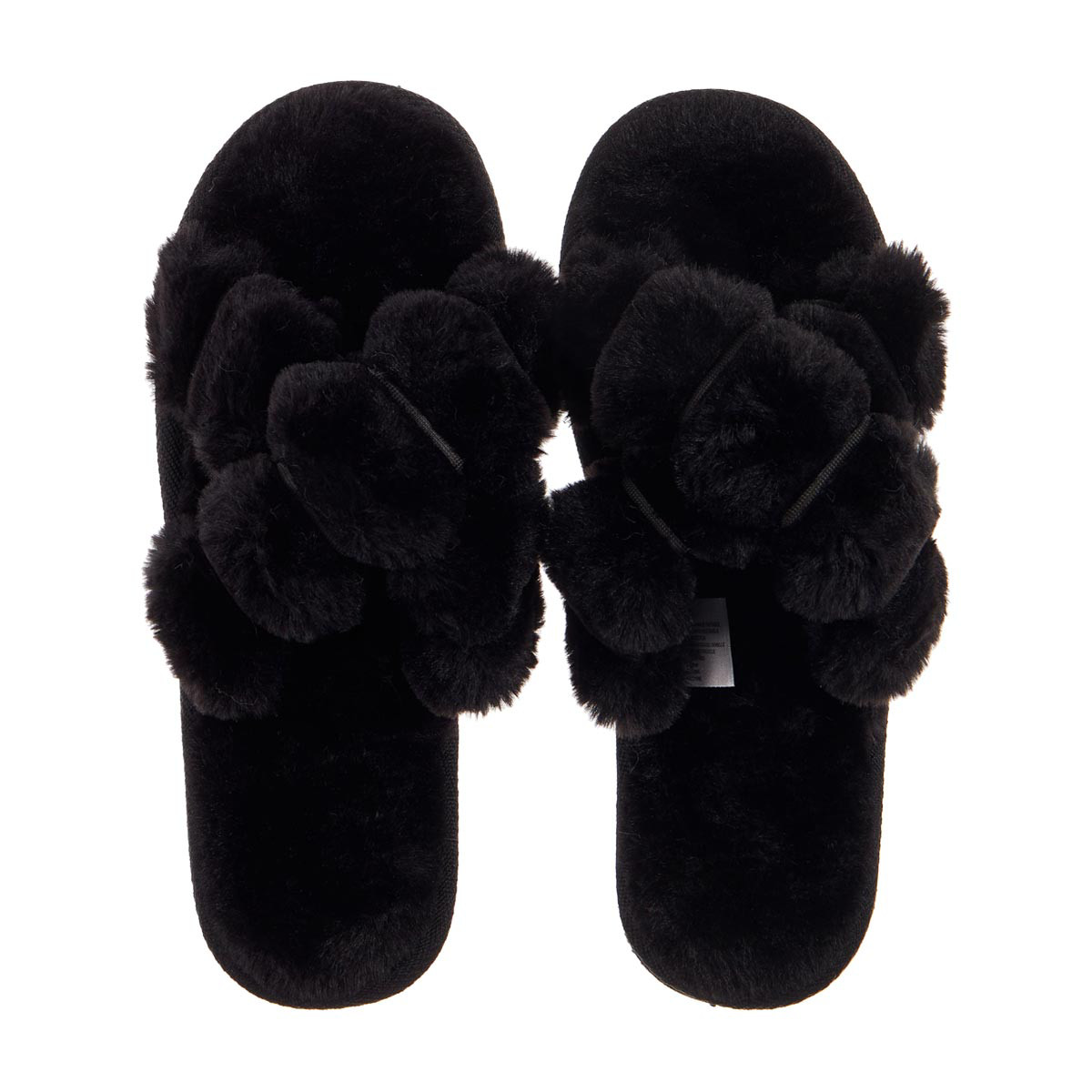 Fur criss cross on sale slides