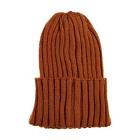 Knitted Beanie Winter Hat, Mocha
