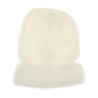 Fuzzy Beanie Winter Hat, Ivory

