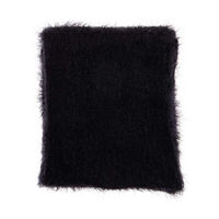 Fuzzy Oblong Scarf, Black