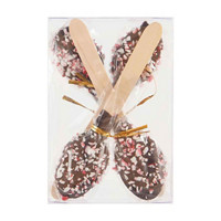 Chocolate Covered Spoons With Peppermint Crunch, 4 Pieces