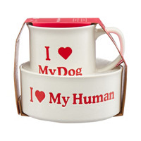 'I Love My Pet' Mug & Bowl Set