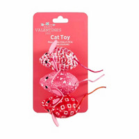 Happy Valentine's Day Mice Cat Toy, Pack of
