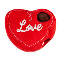 'Love' Heart Plush Dog Toy