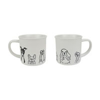 Dog Printed Ceramic Mug, 18 oz