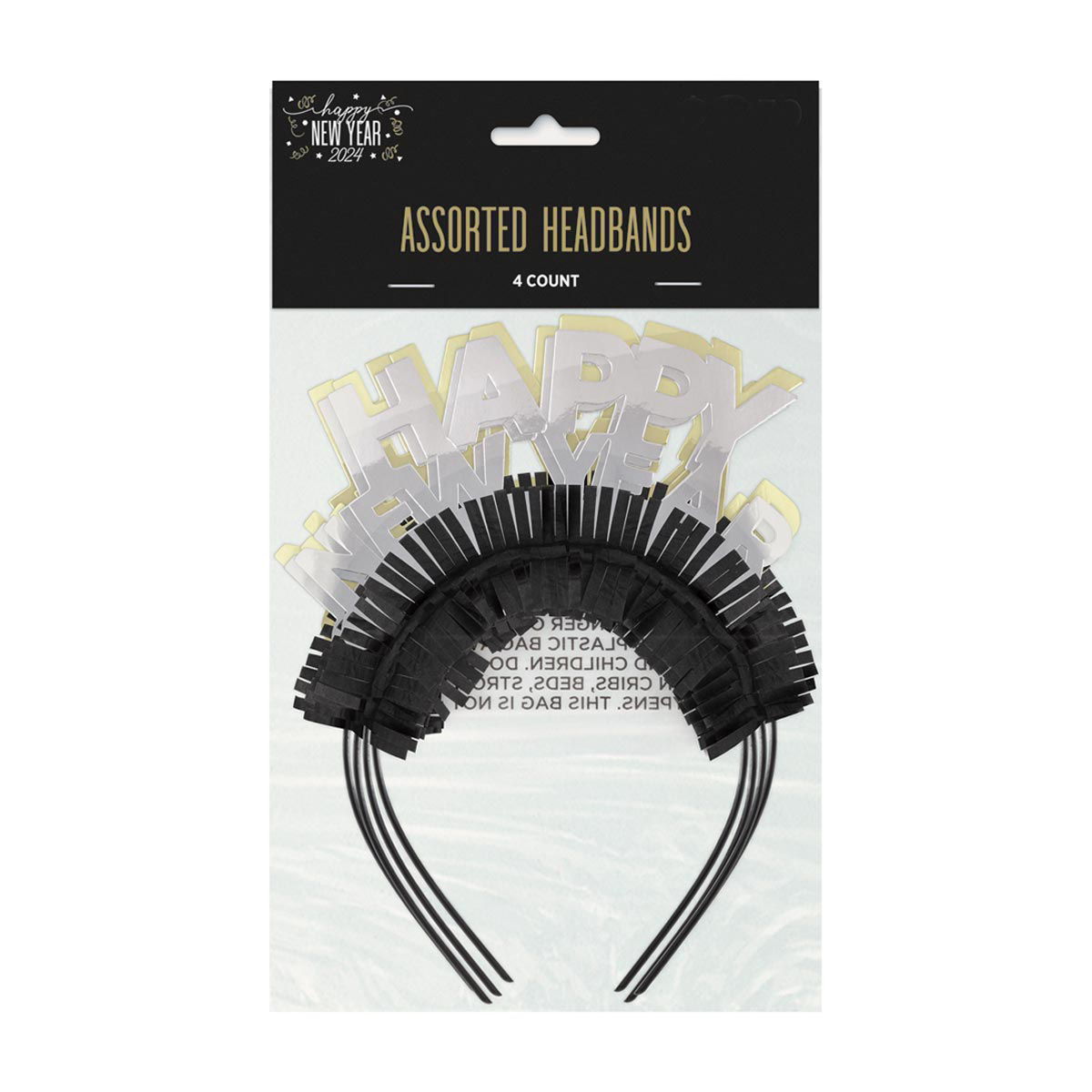 'Happy New Year' Party Headbands, 4 ct