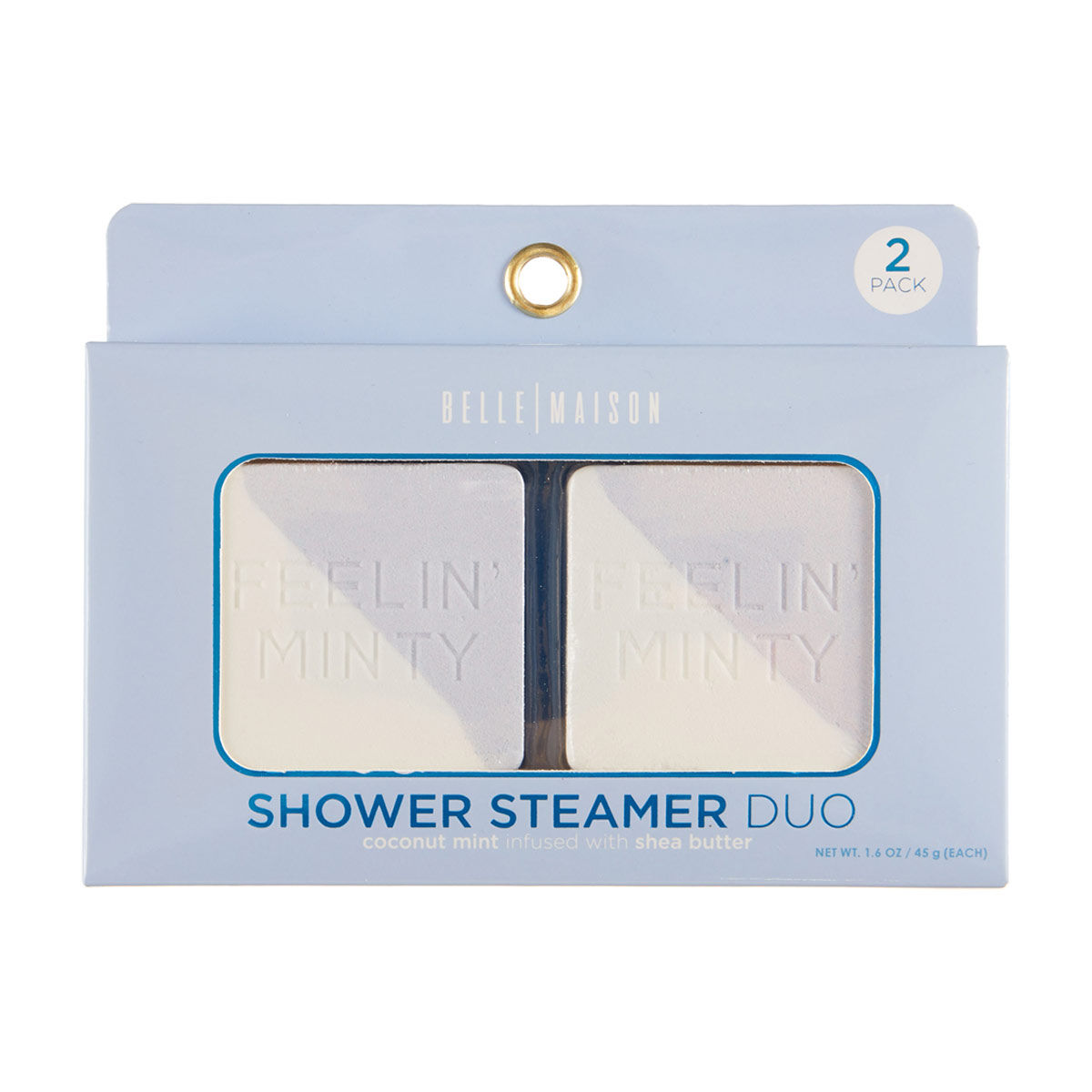 Belle Maison Shower Steamer Duo, Coconut Mint