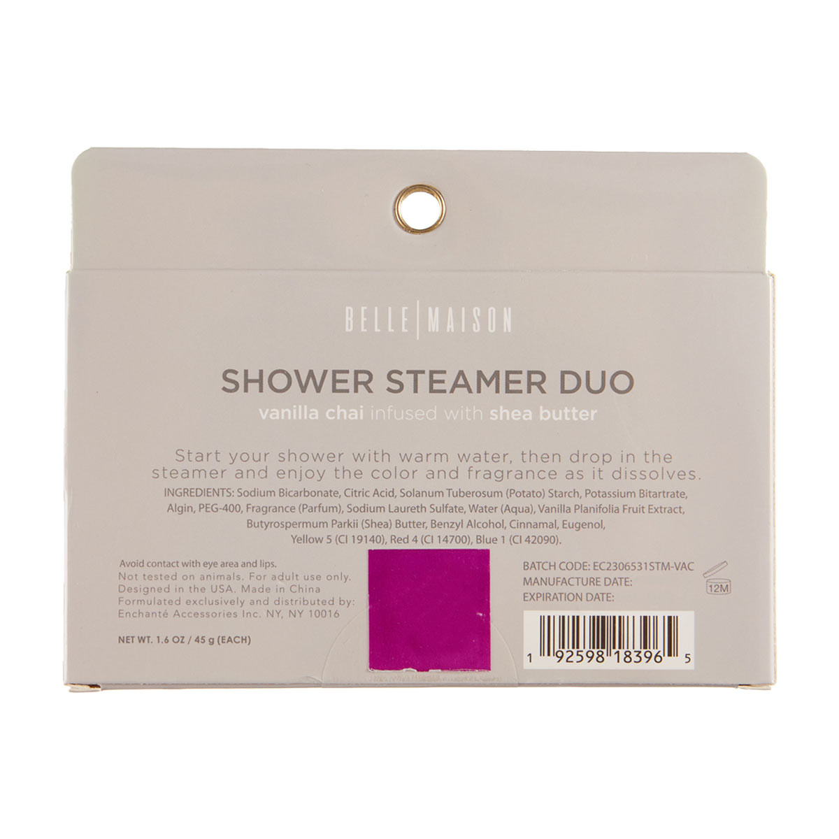 Belle Maison Shower Steamer Duo, Vanilla Chai
