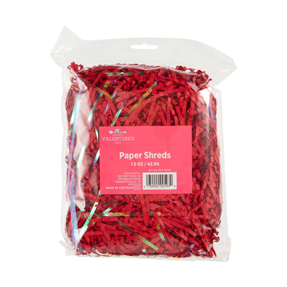 Happy Valentine's Day Crinkle Paper Shreds, 1.5 oz