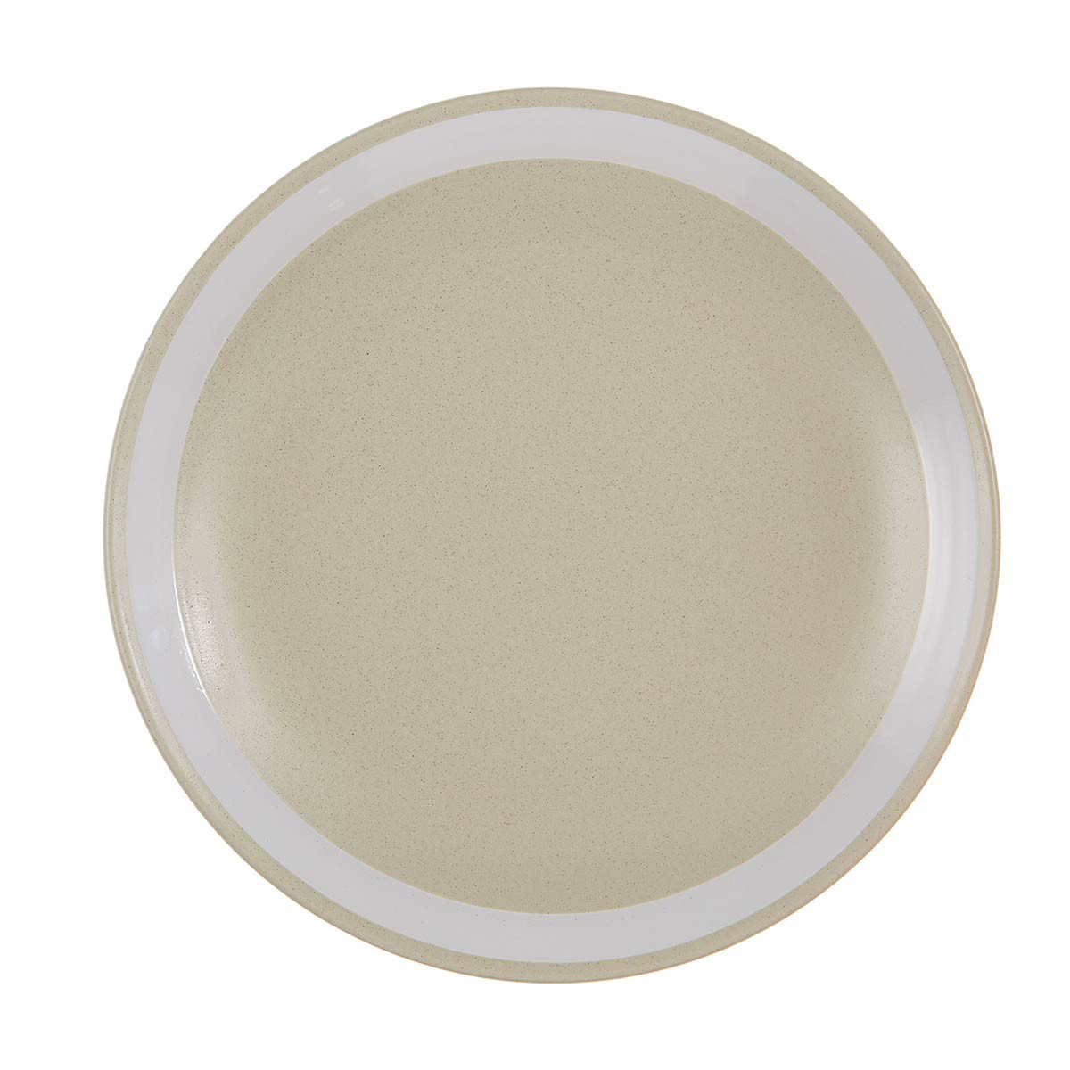 2-tone Dinner Plate, Sand & White, 10.5 in