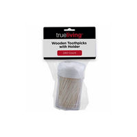 TrueLiving Wooden Toothpicks with Holder, 240 ct