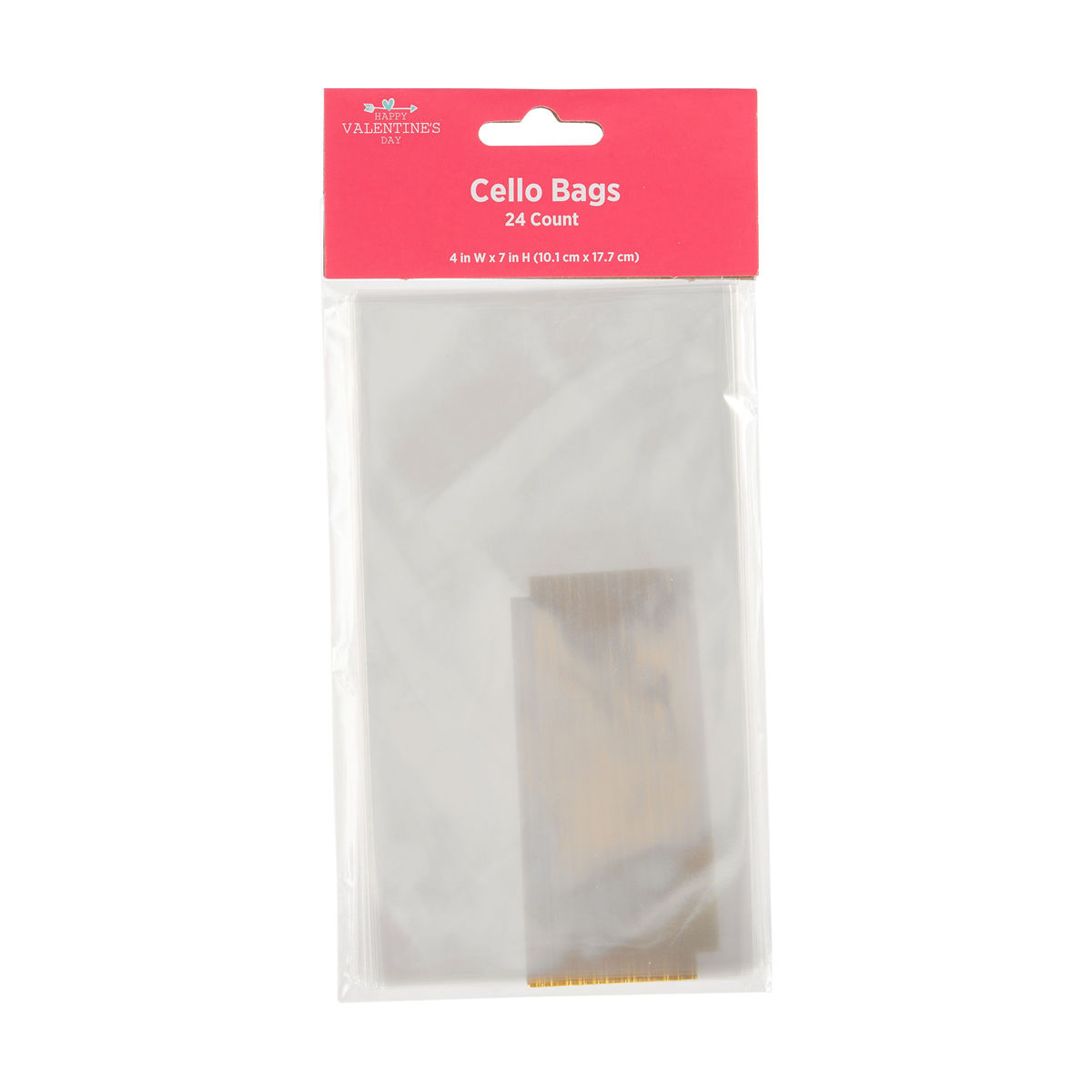 Happy Valentine's Day Cello Bags, 24 Count