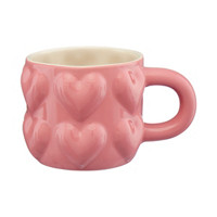 Pink Heart Embossed Mug