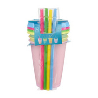 Cup with Lid & Straw 16 oz, 4 Pack