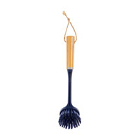 Cleaning Iron Dish Brush with Bamboo Handle, 10 Inches