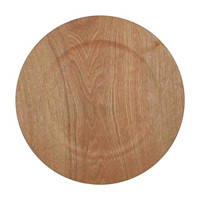 Faux Wooden Round Charger Plate, 13 in