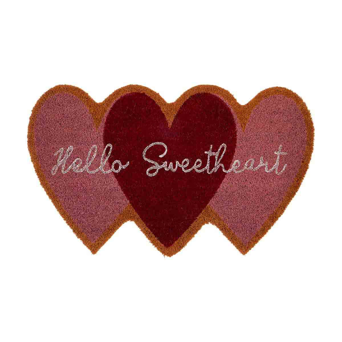 Valentine's Day Coir Heart Shaped Mat