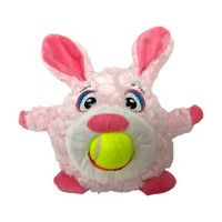 Easter Stuffed Bunny with Tennis Ball Dog Toy