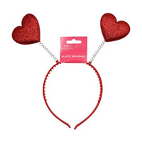 Happy Valentine's Day Plastic Heart Headband