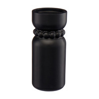 Wooden Matte Small Candle Holder, Black