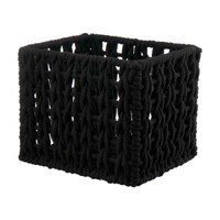 Black Braided Storage Basket, Medium