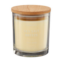 Sea Salt Glass Candle with Wooden Lid, 7.5 oz