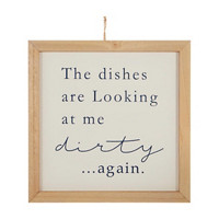 'The Dishes are Looking at me Dirty Again' Kitchen Frame Art Décor