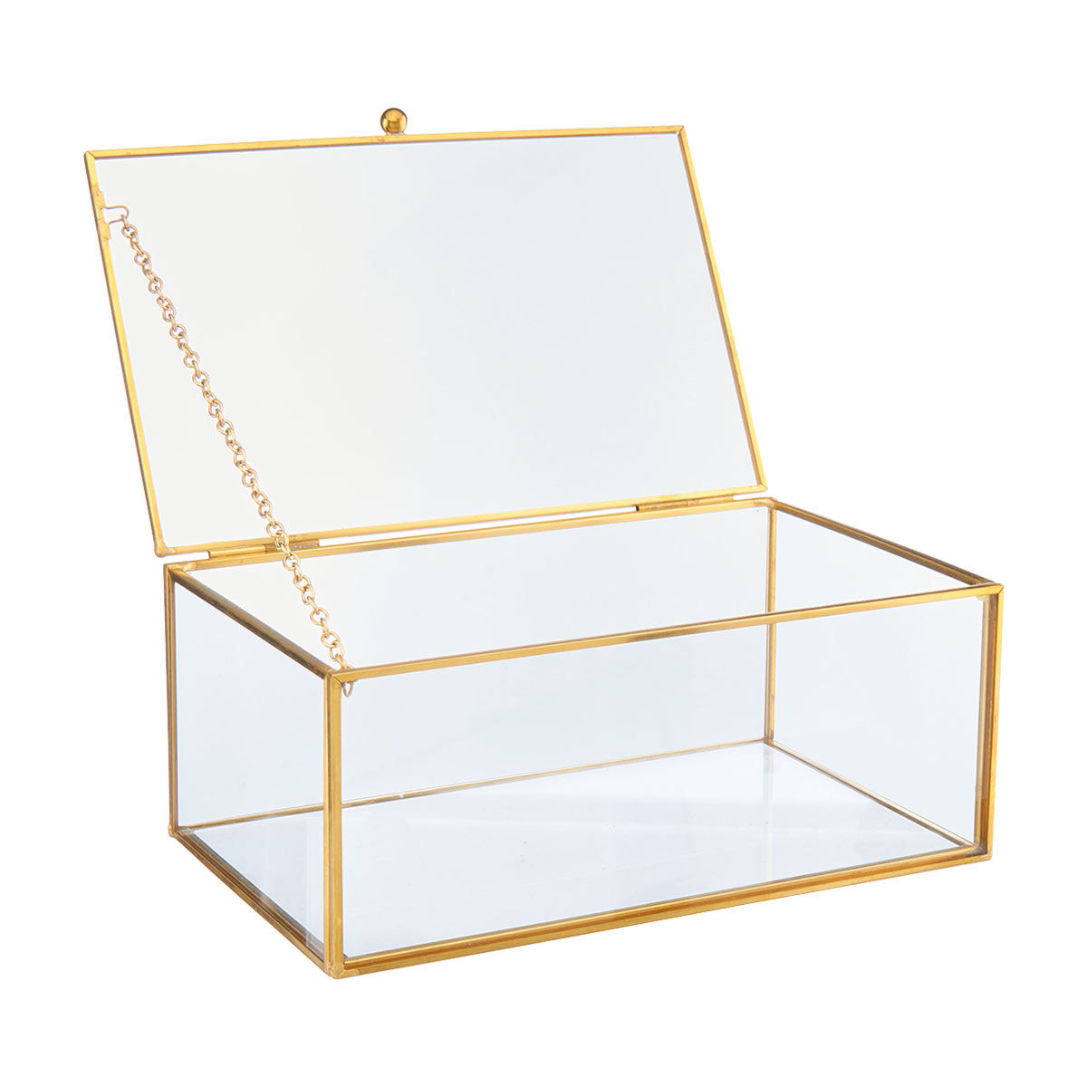 Large Glass Jewelry Box